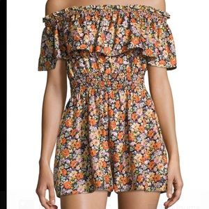 Rebecca Taylor Moonlight Silk Floral Romper - Sz 4